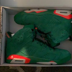 Jordan 6 green Gatorades size 10.5
